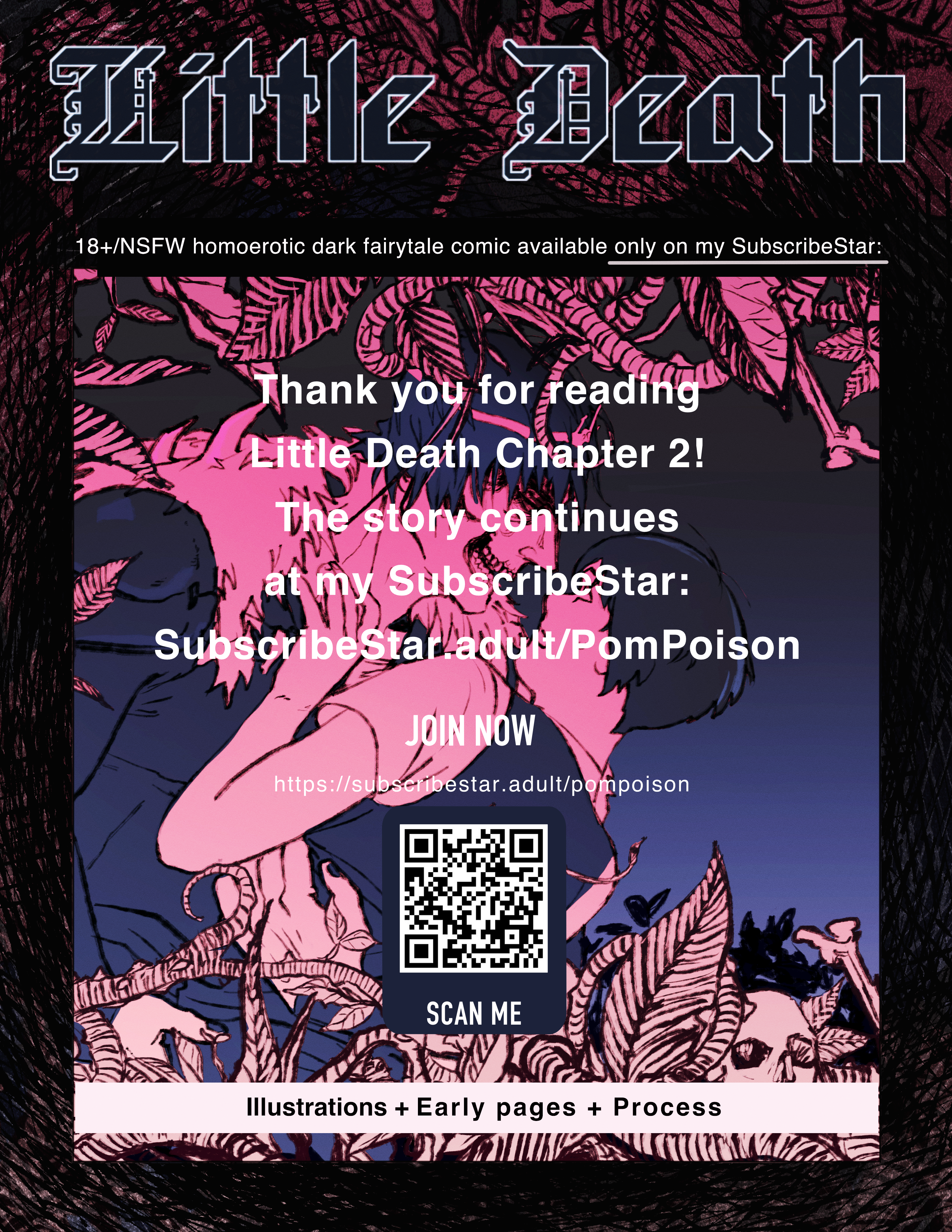 SubscribeStar.adult Table Ad for Little Death